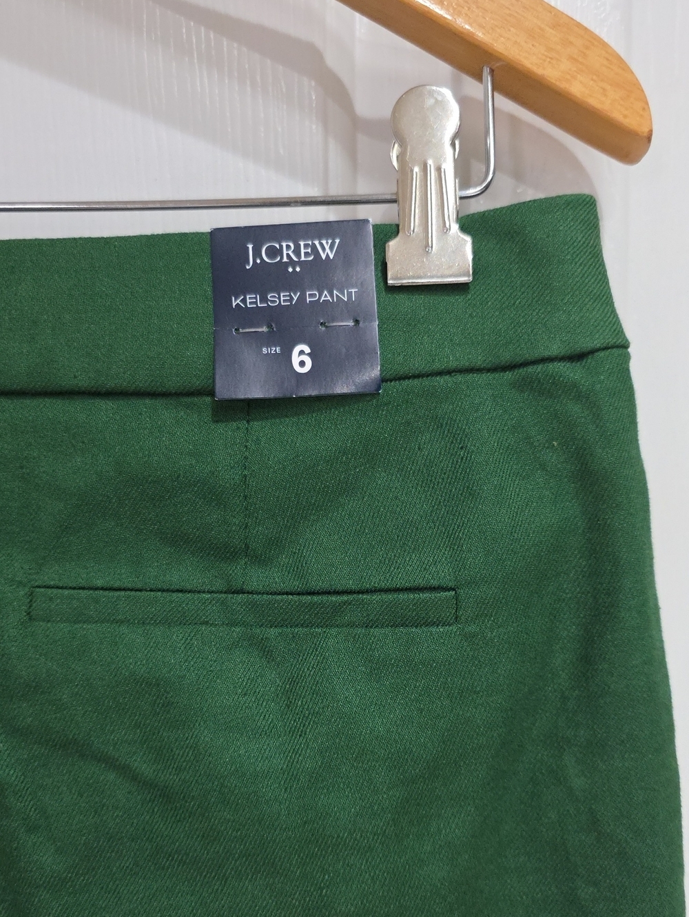 J. Crew Kelsey NWT Linen Blend Pants In Deep Green Sz 6
